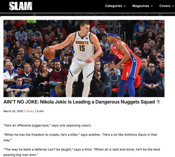 Profile of the future 3x NBA MVP